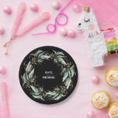 金ゴールド離れス・グリネリー・ブ結婚ラック ペーパープレート (パーティー)