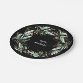 金ゴールド離れス・グリネリー・ブ結婚ラック ペーパープレート (アングル)