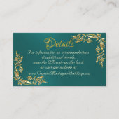 金ゴールド離れフレームオンティール（緑がかった色）、QRコード エンクロージャーカード (正面)