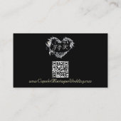 金ゴールド離れフレーム(黒、QRコード) エンクロージャーカード (裏面)