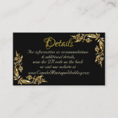 金ゴールド離れフレーム(黒、QRコード) エンクロージャーカード (正面)