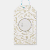 金ゴールド離れフローラ素朴結婚式の引き出物 ギフトタグ (裏面)