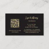 金ゴールド離れブラック 名刺 (裏面)