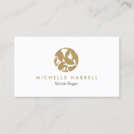 金ゴールド離れロゴ 名刺