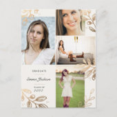 金ゴールド離れ4枚フォトグラードアナウンスメントポストカード 案内ポストカード (正面)