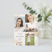 金ゴールド離れ4枚フォトグラードアナウンスメントポストカード 案内ポストカード (スタンド正面)