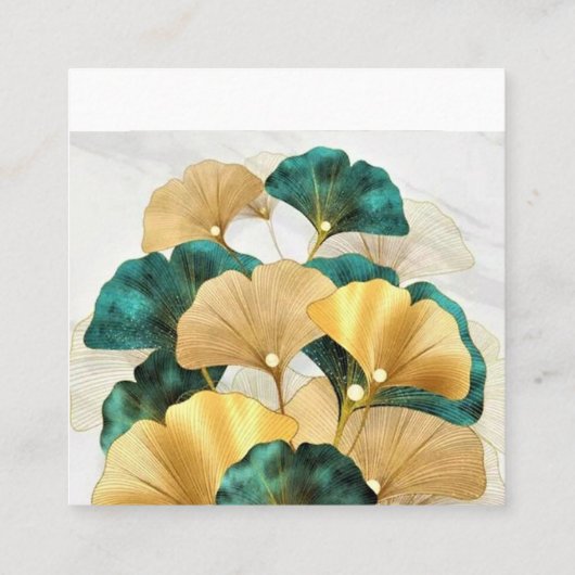 金ゴールド離れ スクエア名刺 (裏面)