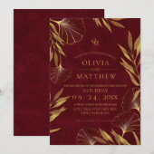 金ゴールド離れ/金ゴールドとバ結婚ルグンディ 招待状 (正面/裏面)