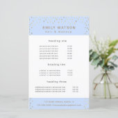 金ゴールド雨フェイク滴箔サービスと価格フライヤー (スタンド正面)