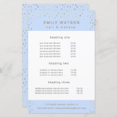 金ゴールド雨フェイク滴箔サービスと価格フライヤー (正面/裏面)