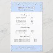 金ゴールド雨フェイク滴箔サービスと価格フライヤー (正面)