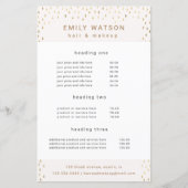 金ゴールド雨フェイク滴箔サービスと価格フライヤー (正面)