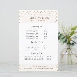 金ゴールド雨フェイク滴箔サービスと価格フライヤー