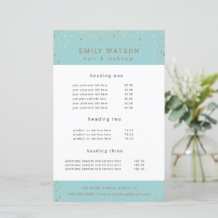 金ゴールド雨フェイク滴箔サービスと価格フライヤー