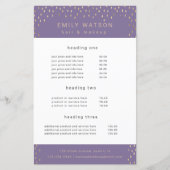 金ゴールド雨フェイク滴箔サービスと価格フライヤー (正面)