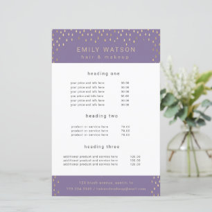 金ゴールド雨フェイク滴箔サービスと価格フライヤー