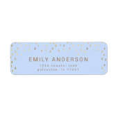 金ゴールド雨滴箔フェイク差出人住所 ラベル (正面)