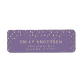 金ゴールド雨滴箔フェイク差出人住所 ラベル (正面)