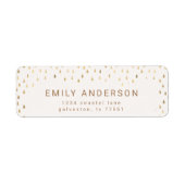 金ゴールド雨滴箔フェイク差出人住所 ラベル (正面)