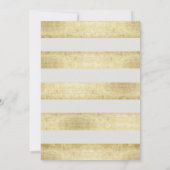 金ゴールド雨滴sndスクリプトベビーシャワー招待状グレー 招待状 (裏面)