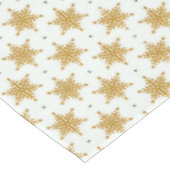 金ゴールド雪が白い冬 テーブルクロス (アングル)