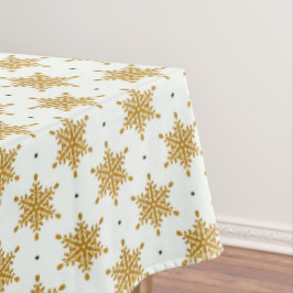 金ゴールド雪が白い冬 テーブルクロス
