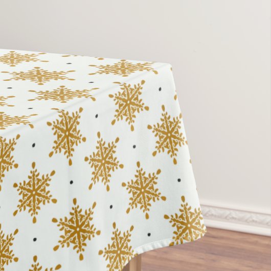 金ゴールド雪が白い冬 テーブルクロス (インサイチュ)