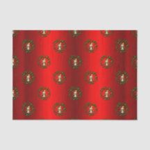 金ゴールド雪だるまリース赤