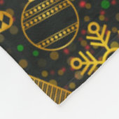 金ゴールド雪だるま毛布 フリースブランケット (角)