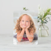 金ゴールド雪だるま落書きフォトクリスマスカード シーズンカード (スタンド正面)