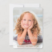 金ゴールド雪だるま落書きフォトクリスマスカード シーズンカード (正面)