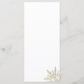 金ゴールド雪の結晶が白い冬の結婚式プログラム プログラム (裏面)