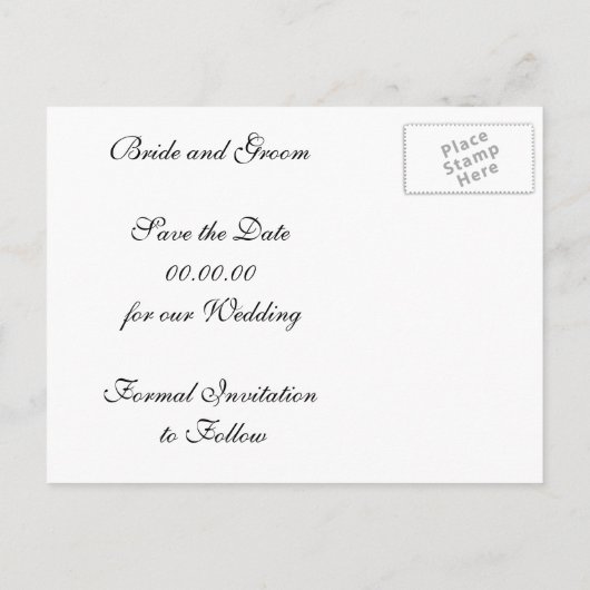 金ゴールド雪の黒い冬の結婚式の日付を保存 案内ポストカード (裏面)