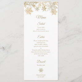 金ゴールド雪エレガント雪冬クリスマステーマ メニュー