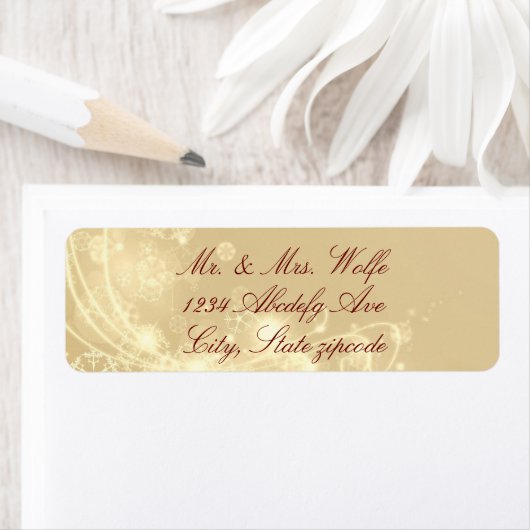 金ゴールド雪エレガント雪 ラベル (インサイチュ)