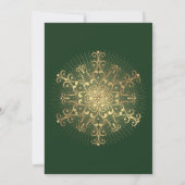 金ゴールド雪エレガント雪 招待状 (裏面)