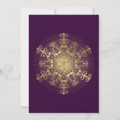 金ゴールド雪エレガント雪 招待状 (裏面)