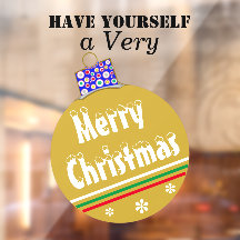 金ゴールド雪キャップオーナメントグリーンレッドストライプズ