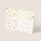 金ゴールド雪メリークリスマス！ 箔カード (正面)
