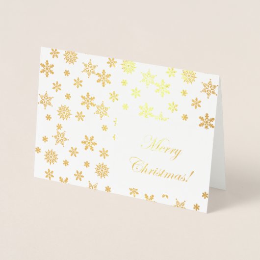 金ゴールド雪メリークリスマス！ 箔カード (正面)