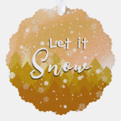 金ゴールド雪姫ベビー第2のクリスマスフォト オーナメントカード (裏面)