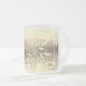 金ゴールド雪片 フロストグラスマグカップ (正面右)