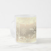 金ゴールド雪片 フロストグラスマグカップ (正面左)