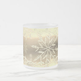 金ゴールド雪片 フロストグラスマグカップ