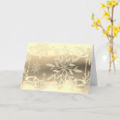 金ゴールド雪解け カード (黄色い花)