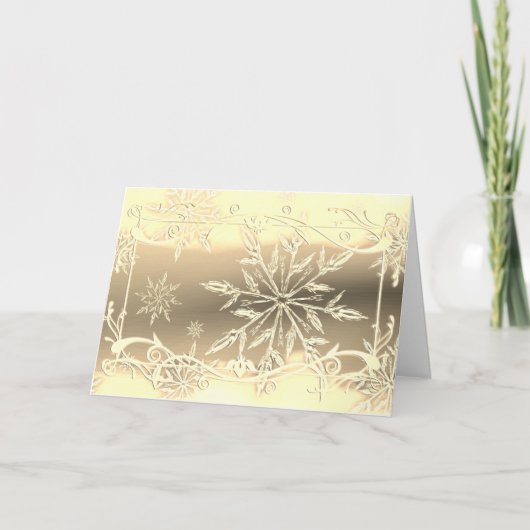 金ゴールド雪解け カード (正面)