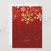 金ゴールド雪降りクリスマスパーティー 招待状 (裏面)