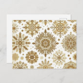 金ゴールド雪 シーズンポストカード (正面/裏面)