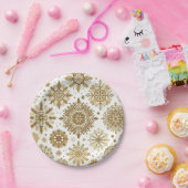 金ゴールド雪 ペーパープレート (パーティー)