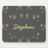 金ゴールド雪 マウスパッド (正面)